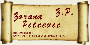 Zorana Pilčević vizit kartica